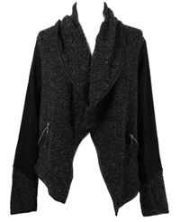 Dámský černo-šedý melírovaný svetrový cardigán Hailys 