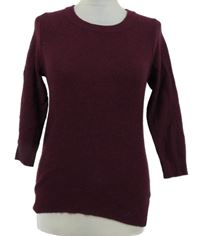 Dámský vínový vlněný svetr Jack Wils 