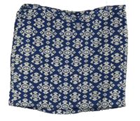 Dámská tmavomodro-bílá vzorovaná sukně H&M