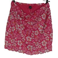 Dámská fuchsiová kytičkovaná tylová sukně Shein 