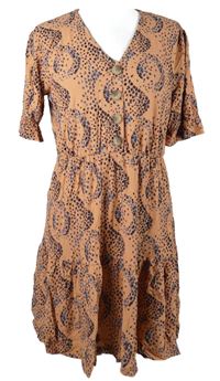 Dámské oranžové vzorované šaty Next 
