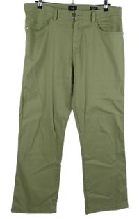 Pánské světlekhaki plátěné kalhoty C&A vel. 36/30