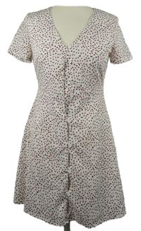 Dámské bílo-červené vzorované košilové šaty MissGuided 