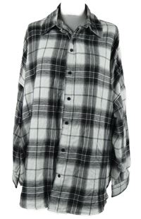 Dámská černo-bílá kostkovaná halenková tunika Primark 