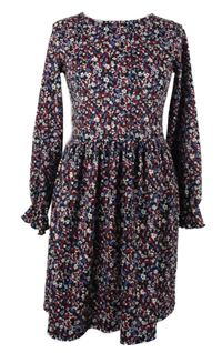 Dámské černo-modro-červené kytičkované šaty Pep&Co