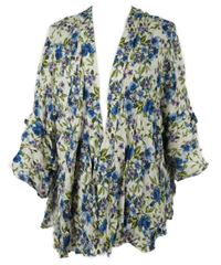 Nové - Dámská bílo-barevná květovaná zavinovací halenka Zara 