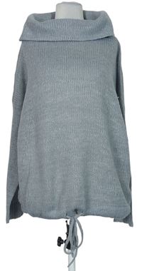 Dámský šedý svetr s komínovým límcem Janina 