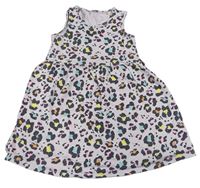 Lila bavlněné šaty s leopardím vzorem George