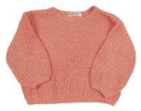 Korálový žinylkový svetr H&M