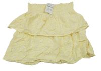 Nové - žlutá květinová sukně Kiabi