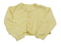 Žlutý propínací crop svetr M&S