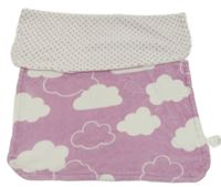 Lila chlupatá deka s mráčky