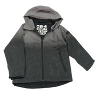 Stříbrno-antracitová šusťáková jarní bunda s kapucí Next