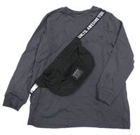 Šedé triko s ledvinkou F&F