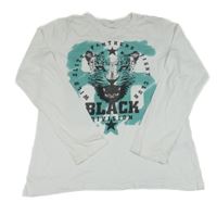 Bílé triko s tygrem a nápisem bpc