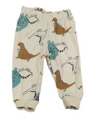 Béžové pyžamové kalhoty s dinosaury H&M