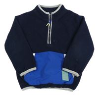 Tmavomodro-modrá fleecová mikina M&S