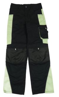 Černo-světlezelené pracovní kalhoty KING CRAFT
