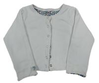 Bílá propínací oboustranná mikina s bobulemi Petit Bateau 