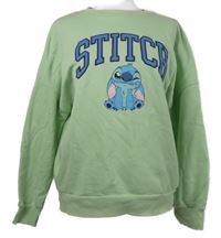 Dámská pistáciová oversized mikina se Stitchem George