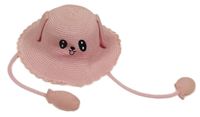 Růžový kloubouk s čumáčkem a hýbajícíma ušima