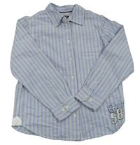 Světlemodro-bílá pruhovaná košile H&M