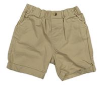 Béžové plátěné kraťasy Miniclub