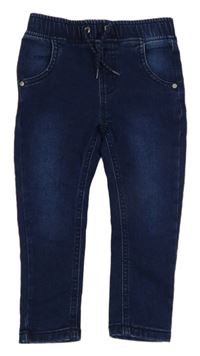 Tmavomodré teplákové skinny rifle Dunnes Stores