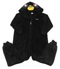 Černá plyšová kombinéza s kapucí - Angry Birds Next