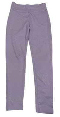 Lila vzorované sportovní legíny Dunnes