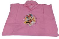 Růžové pláštěnkové pončo s Minnie a kapucí Disney