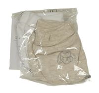 Nové - 2x rukavice - béžové se zajícem + bílé Mothercare