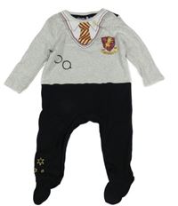 Nové - Šedo-černý overal s potiskem - Harry Potter 