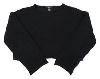 Černý žinylkový crop svetr New Look