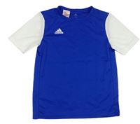 Tmavomodro-bílé funkční sportovní tričko Adidas