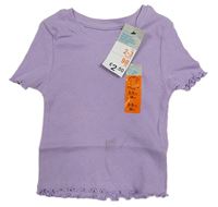 Levandulové žebrované tričko Primark