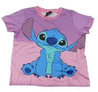 Fialovo-světlerůžové tričko se Stitchem Primark