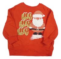 Červená mikina se Santou zn. Next