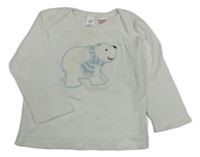 Bílé triko s medvídkem GAP