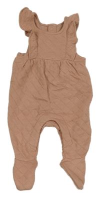 Starorůžové prošívané dupačky s volánky M&S