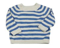 Modro-bílý pruhovaný svetr M&S