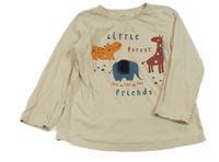 Béžové triko se zvířátky LC Waikiki