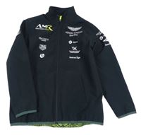 Černá softshellová bunda s nápisem Aston Martin