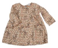 Starorůžové bavlněné šaty s Bambim Disney