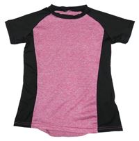 Růžovo-černé sportovní tričko 