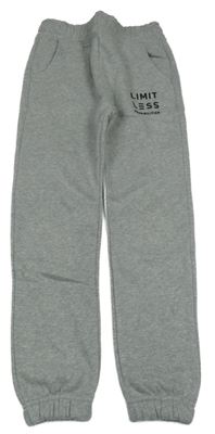 Šedé melírované tepláky s nápisem F&F