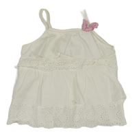 Bílý halenkový vrstvený top 