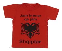 Červené tričko s potiskem 