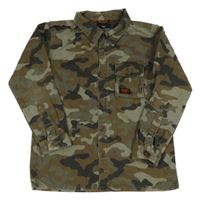 Béžovo-šedo-khaki army riflová košilová bunda zn.Threadboys