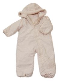 Světlerůžová šusťáková zimní kombinéza s hvězdičkami a kapucí So Cute